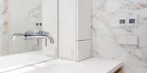Projet maitre albert architecture d'intérieur salle de bain douche marbre