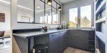 Neuilly argenson architecture d'intérieure verrière cuisine noire mat 